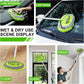 Telescopic Car Cleaning Mop with 4-Section Aluminum Pole, Rotating Microfiber Head, Anti-Slip Grip, Interchangeable Chenille Pads, Multi-Surface Use for Vehicles, Windows, Floors, and Ceilings (Green)