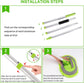 Telescopic Car Cleaning Mop with 4-Section Aluminum Pole, Rotating Microfiber Head, Anti-Slip Grip, Interchangeable Chenille Pads, Multi-Surface Use for Vehicles, Windows, Floors, and Ceilings (Green)