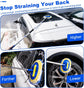 Telescopic Car Cleaning Mop with 4-Section Aluminum Pole, Rotating Microfiber Head, Anti-Slip Grip, Interchangeable Chenille Pads, Multi-Surface Use for Vehicles, Windows, Floors, and Ceilings (Blue)