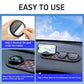 2-in-1 Car Dashboard Anti-Slip Mat with 360° Rotating Phone Holder – Holds Phone, Sunglasses & Keys, Spring-Clamp Grip, Non-Slip Silicone, Universal Fit (Grey- Black)