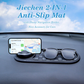 2-in-1 Car Dashboard Anti-Slip Mat with 360° Rotating Phone Holder – Holds Phone, Sunglasses & Keys, Spring-Clamp Grip, Non-Slip Silicone, Universal Fit (Brown- Black)
