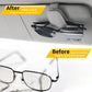 2-Pack Car Sun Visor Sunglasses Holder – Magnetic Flip Cover, PU Leather Eyewear & Card Organizer, Easy One-Hand Open, Scratch-Free, Universal Fit for All Vehicles (Grey)
