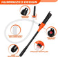 Battery-Powered Liquid Transfer Pump with 47-Inch Reinforced Hose, One-Click Switch, Hanging Hook, Dual Battery Compatibility (AA or D), for Water, Diesel, and Light Oils – Portable Design (Orange)