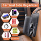 Car Seat Storage Organizer: Side-Mount Tissue Holder with Mesh Pockets – Waterproof Cup/Wallet Organizer for Cars/SUVs (Black)