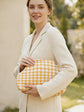 Houndstooth Knit Cloud Bag: Commute & Daily Handbag, Portable Storage Clutch (Mango Yellow) | Other Colors Available in Store