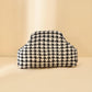 Houndstooth Knit Cloud Bag: Commute & Daily Handbag, Portable Storage Clutch (Black) | Other Colors Available in Store