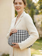 Houndstooth Knit Cloud Bag: Commute & Daily Handbag, Portable Storage Clutch (Black) | Other Colors Available in Store