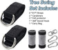8ft Premium Polyester Swing Straps Set – 3000lb Load Rating, with Locking Carabiners & Tree Guards for Family Hammocks & Outdoor Play (Black)