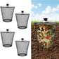 4 Pack Underground Worm Composting Bin with Lid, Metal Mesh Bucket for Organic Waste, Garden Soil Enrichment Tool (Silver)