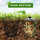 4 Pack Underground Worm Composting Bin with Lid, Metal Mesh Bucket for Organic Waste, Garden Soil Enrichment Tool (Silver)