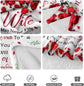 Romantic Rose Print Fleece Blanket for Wife, Soft Cozy Throw for Valentine’s Day Anniversary Christmas Gift, Warm Snuggle Blanket with Love Message (60”*80”)