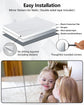 Shatterproof Acrylic Mirror Tiles – 4-Pack Wall Stickers for Kids, Home Gym, Bedroom & Bathroom, Easy Peel-and-Stick Decorative Mirrors with Double-Sided Tape (Silver,12" x 12")