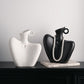 Wabi-Sabi Human Form Vase Set (Black & White) – Artistic Home Decor for Flowers | Other Luxury Styles Available in Store
