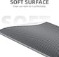 Double-Layer EVA Cat Litter Mat for Litter Box, Honeycomb Design Traps Scattered Sand, Waterproof & Non-Slip Floor Protector, Easy to Clean & Reuse (Grey)