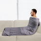 Hooded Sleep Pod: Adults Wearable Blanket – Comfy Hooded Cocoon, Cooling, Machine Washable (Grey, 170×40cm)