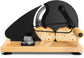 Manual Bread Slicer with Adjustable Thickness, Hand Crank Slicer for Homemade Sourdough, 304 Stainless Steel Blade, Wood Base, for Home & Bakery (Black)