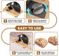 Manual Bread Slicer with Adjustable Thickness, Hand Crank Slicer for Homemade Sourdough, 304 Stainless Steel Blade, Wood Base, for Home & Bakery (Black)