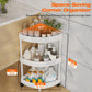 White Corner Storage Shelf – 3-Tier Rolling Organizer for Bathroom, Kitchen & Bedroom | Space-Saving Aluminum Rack with Wheels | Black Available In-Store
