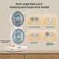 Dual-Head Auto-Oscillating Desktop Fan for Office & Bedroom, USB Rechargeable Portable Cooling with LED Display (White)