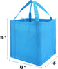 10 Pack Heavy Duty Reusable Grocery Bags with Reinforced Bottom, Large Capacity Shopping Totes for Supermarket & Storage (Blue)
