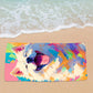 Dual-Function Foldable Beach Towel with Built-in Backpack – Soft Microfiber Towel & Compact Carry Bag in One, 55-Inch Large Size for Swimming, Travel, Picnic (Polar bear,Colorful)