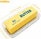 2 PCS Giant Butter Stick Squishy Toy for Office & School – Slow Rising Stress Reliever to Calm Anxiety (Yellow)