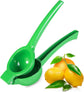 Manual Citrus Squeezer with Built-in Strainer, Non-Slip Handle & Grooved Press Head—For Lemons, Limes, Oranges—Easy Hand Juicing Tool for Cocktails, Dressings, Marinades—Includes Usage Guide (Green)