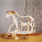 White Horse and Foal Figurine: Artistic Resin Sculpture for Home, Office & Bookshelf Decor – Symbol of Strength and Success