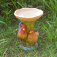 Resin Bird Bath Statue for Garden, Outdoor Decorative Bird Feeder & Water Fountain, Whimsical Yard Sculpture for Patio & Lawn(Raccoon)