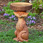 Resin Bird Bath Statue for Garden, Outdoor Decorative Bird Feeder & Water Fountain, Whimsical Yard Sculpture for Patio & Lawn(Treehouse)