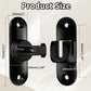 90/180 Degree Zinc Alloy Flip Lock for Barn & Sliding Doors – Heavy Duty Security Latch for Cabinets, Windows & Sheds (Black)