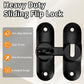 90/180 Degree Zinc Alloy Flip Lock for Barn & Sliding Doors – Heavy Duty Security Latch for Cabinets, Windows & Sheds (Black)