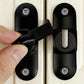 90/180 Degree Zinc Alloy Flip Lock for Barn & Sliding Doors – Heavy Duty Security Latch for Cabinets, Windows & Sheds (Black)