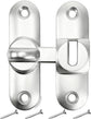 90/180 Degree Zinc Alloy Flip Lock for Barn & Sliding Doors – Heavy Duty Security Latch for Cabinets, Windows & Sheds (Silver)
