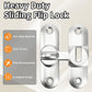 90/180 Degree Zinc Alloy Flip Lock for Barn & Sliding Doors – Heavy Duty Security Latch for Cabinets, Windows & Sheds (Silver)