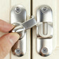 90/180 Degree Zinc Alloy Flip Lock for Barn & Sliding Doors – Heavy Duty Security Latch for Cabinets, Windows & Sheds (Silver)