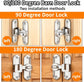 90/180 Degree Zinc Alloy Flip Lock for Barn & Sliding Doors – Heavy Duty Security Latch for Cabinets, Windows & Sheds (Silver)