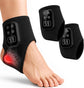 Wireless Foot & Ankle Massager with Heat & Vibration for Home & On-the-Go Comfort (black)