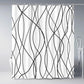 Modern Abstract Wavy Line Shower Curtain Set, Waterproof Fabric with Weighted Bottom & 12 Hooks, Hotel Style Bathroom Decor, Gradient Design for Contemporary Bathrooms (White)