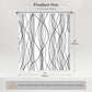 Modern Abstract Wavy Line Shower Curtain Set, Waterproof Fabric with Weighted Bottom & 12 Hooks, Hotel Style Bathroom Decor, Gradient Design for Contemporary Bathrooms (White)