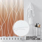 Modern Abstract Wavy Line Shower Curtain Set, Waterproof Fabric with Weighted Bottom & 12 Hooks, Hotel Style Bathroom Decor, Gradient Design for Contemporary Bathrooms (Orange)