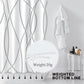 Modern Abstract Wavy Line Shower Curtain Set, Waterproof Fabric with Weighted Bottom & 12 Hooks, Hotel Style Bathroom Decor, Gradient Design for Contemporary Bathrooms (Grey)