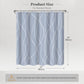 Modern Abstract Wavy Line Shower Curtain Set, Waterproof Fabric with Weighted Bottom & 12 Hooks, Hotel Style Bathroom Decor, Gradient Design for Contemporary Bathrooms (Blue)