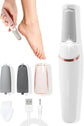 Electric Foot Care File with 2 Adjustable Speeds, 2 Interchangeable Grinding Heads, LED Light, USB-Rechargeable Design, Compact Handle, Safe for Routine Home Use (White)