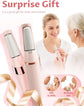 Electric Foot Care File with 2 Adjustable Speeds, 2 Interchangeable Grinding Heads, LED Light, USB-Rechargeable Design, Compact Handle, Safe for Routine Home Use (White)