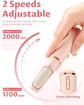 Electric Foot Care File with 2 Adjustable Speeds, 2 Interchangeable Grinding Heads, LED Light, USB-Rechargeable Design, Compact Handle, Safe for Routine Home Use (Pink)