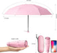 Mini Travel Umbrella – Compact Sun & Rain Protection for Women, Kids | UV-Blocking Pocket Umbrella with Case | Lightweight Foldable Umbrella（pink）