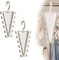2-Pack V-Shaped 360° Rotating Closet Organizer with 12 Hooks for Hats, Bags & Scarves, Space-Saving Wardrobe Hanger (White)
