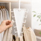 4-Pack V-Shaped 360° Rotating Closet Organizer with 12 Hooks for Hats, Bags & Scarves, Space-Saving Wardrobe Hanger (White)