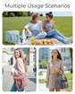 Double-Layer Insulated Lunch Bag with Quilted Design – 11.8L Cooler Tote for Work, Picnics & Travel (Beige) | Other Colors Available In-Store